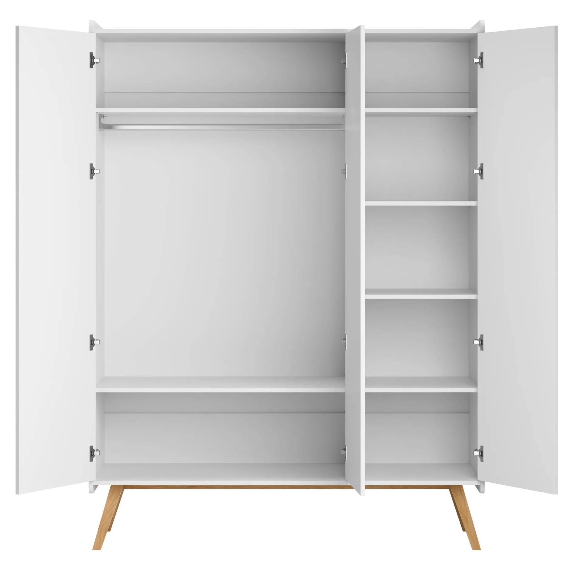 Armoires 3 Portes*Vox Vintage Armoire 3 portes de Blanc / Chêne