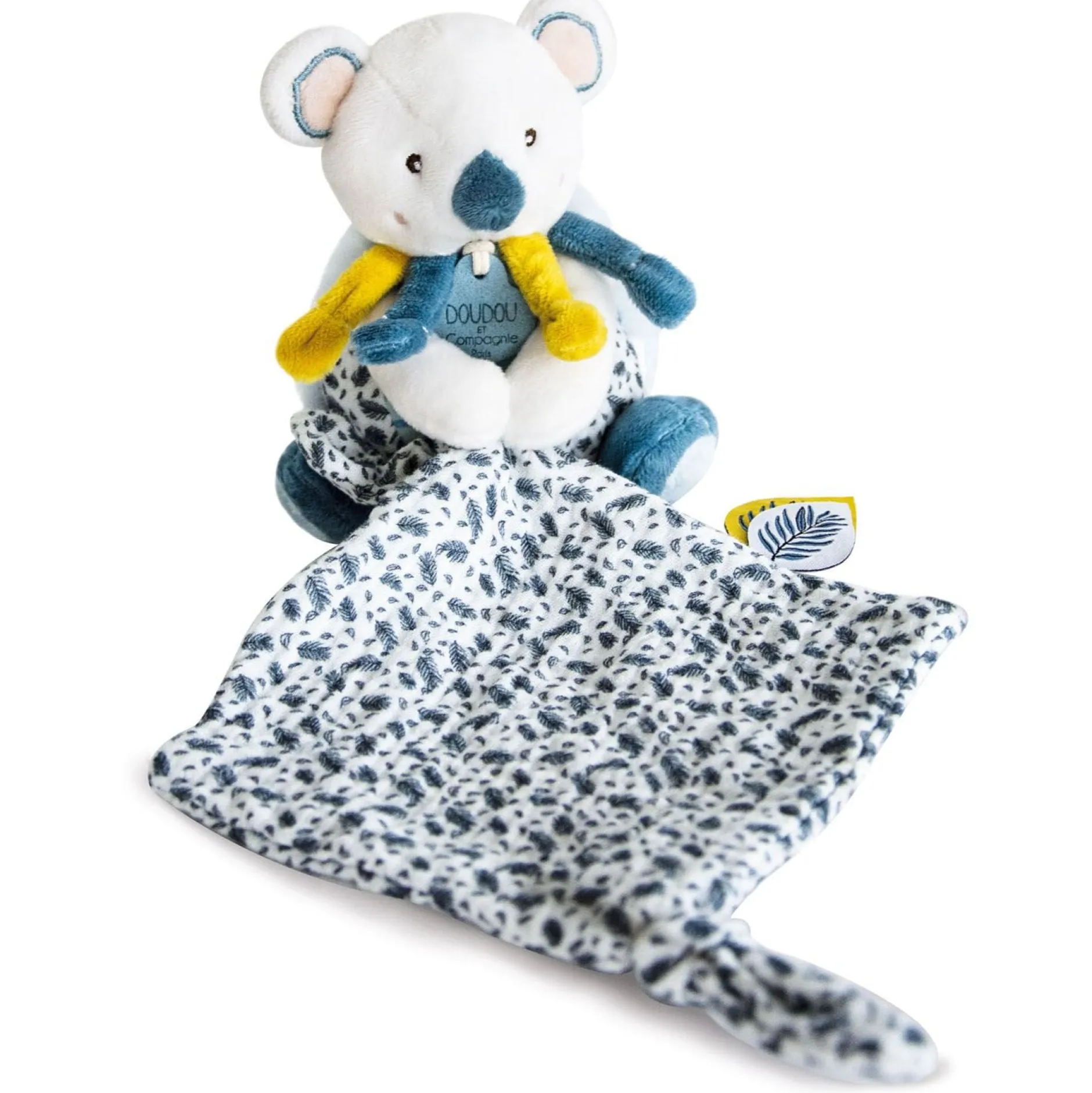 Doudous*Doudou et Compagnie Yoca Le Koala Pantin avec doudou de Blanc/bleu
